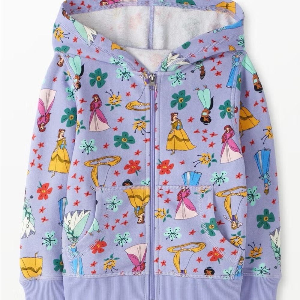 NWOT Hanna Andersson Disney Princess zip up hoodie